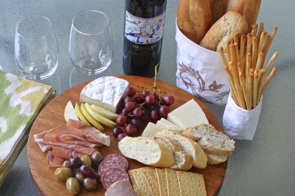 Patio Picnic with an Easy Charcuterie in three easy steps.