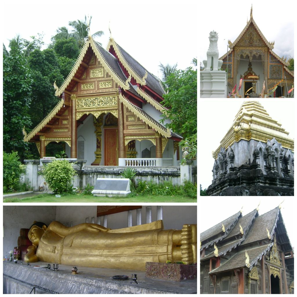 Travel inspiration - four of the over 300 buddhist temples in Chiang Mai