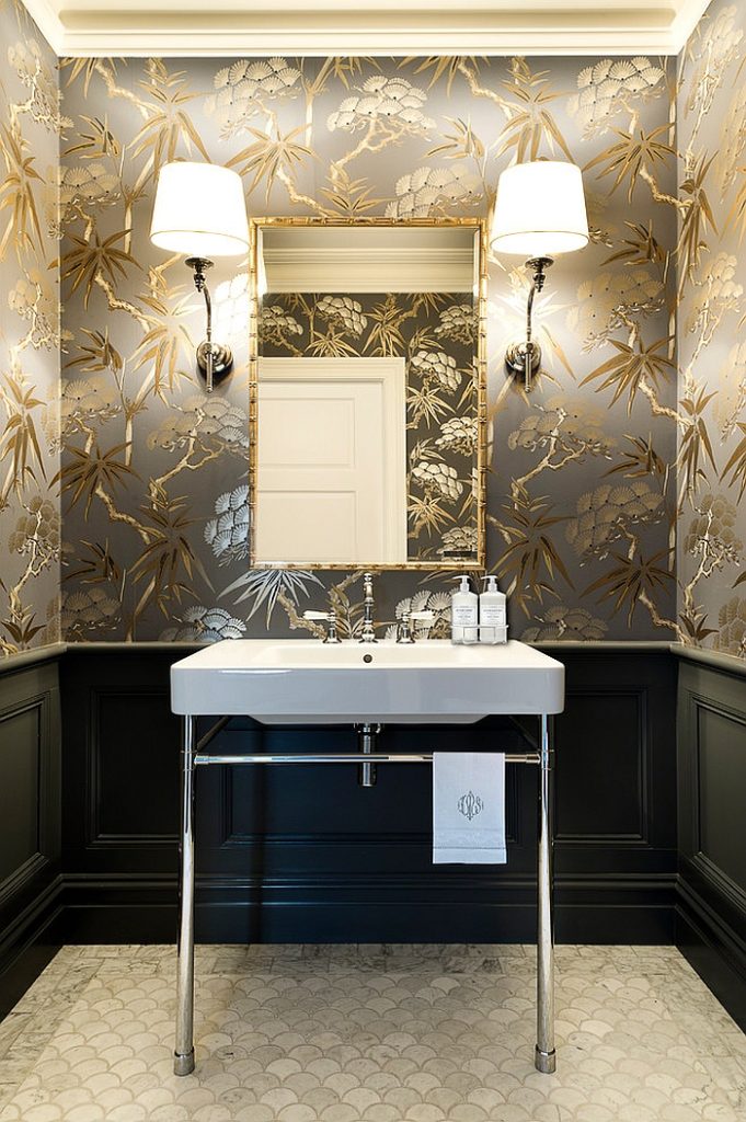 powder room wallpaper