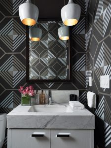 Powder Room Wallpaper - patterns & prosecco