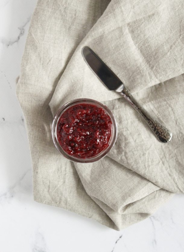 Raspberry Thyme Jam patterns & prosecco