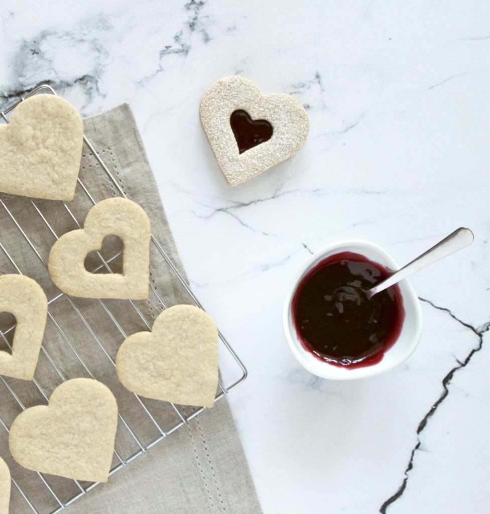 Valentine's Linzer Cookies