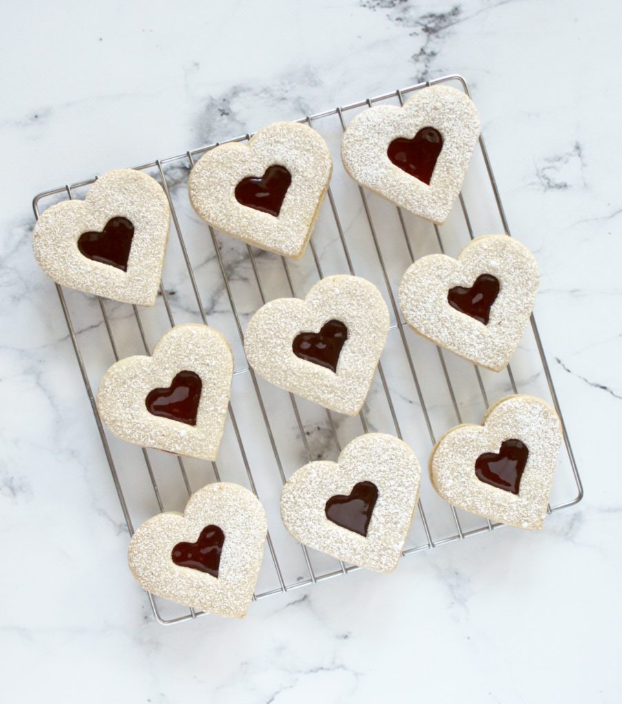 Valentine's Linzer Cookies