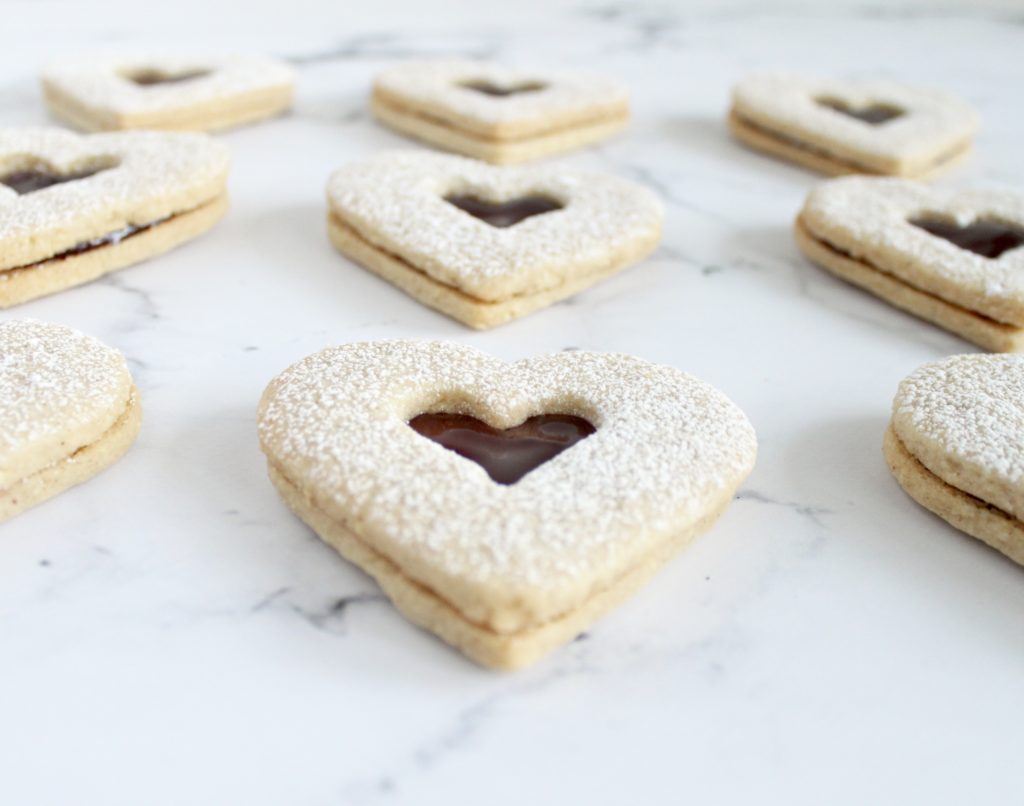 Valentine's Linzer Cookies