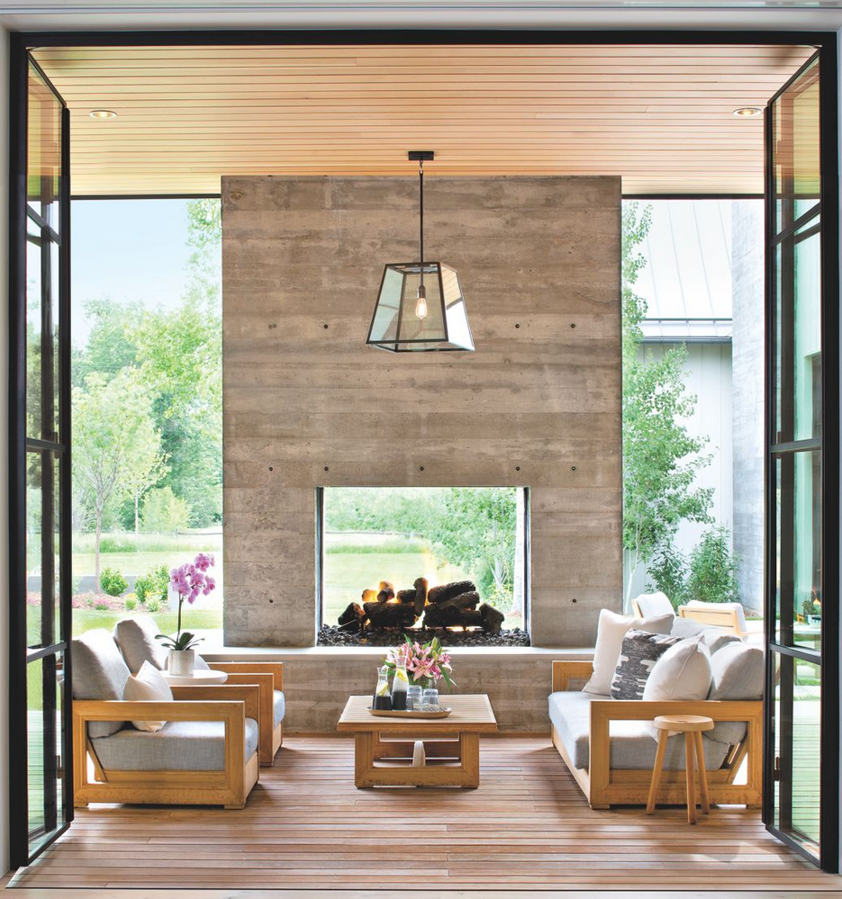 10 Enviable Indoor/Outdoor Living Spaces - patterns & prosecco