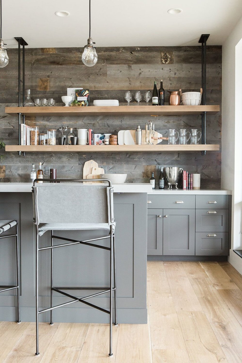 open shelving in kitchens