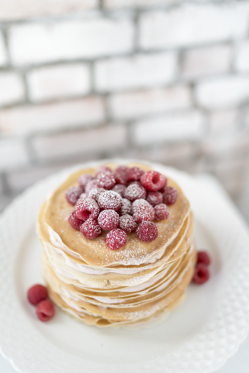 berry cream crepe cake