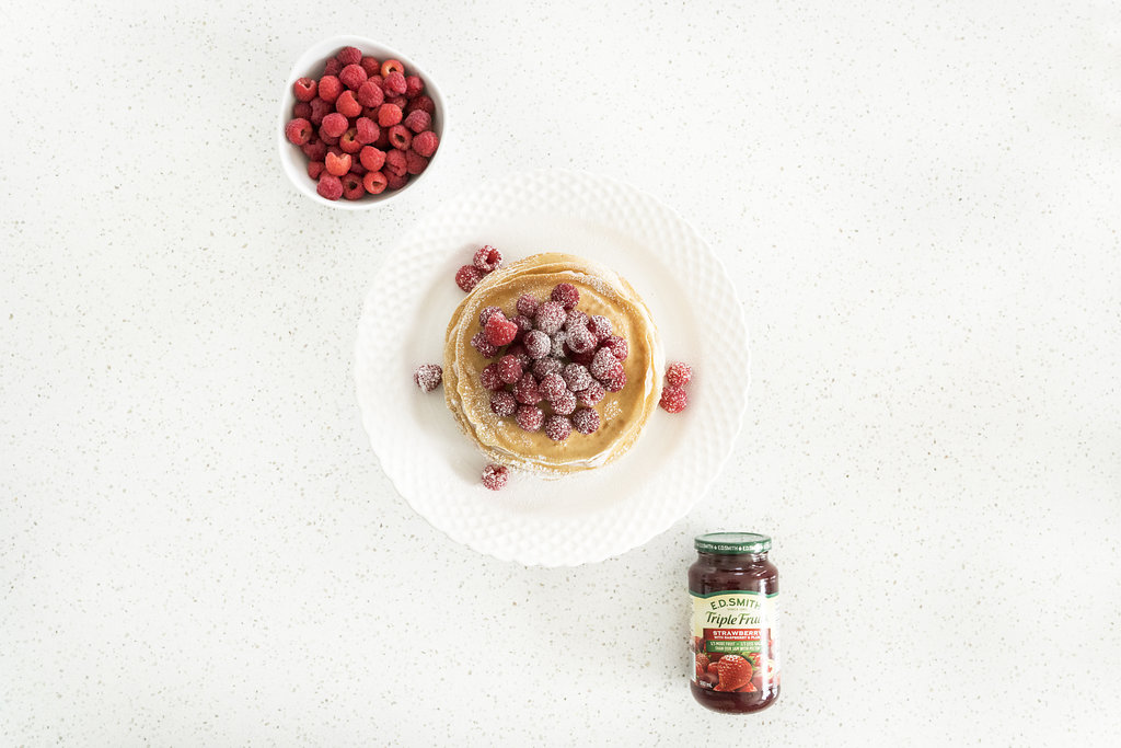 berry cream crepe cake