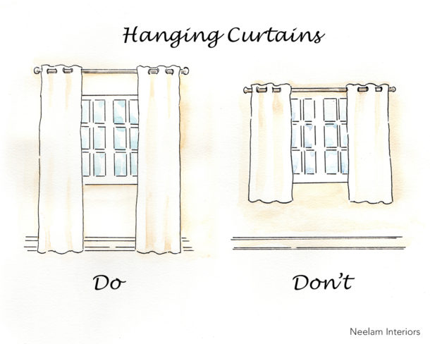 Design Tip: How High to Hang Curtains - patterns & prosecco